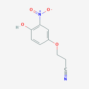 molecular formula C9H8N2O4 B11477649 3-(4-Hydroxy-3-nitrophenoxy)propanenitrile 