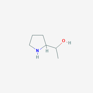 molecular formula C6H13NO B1147768 1-Pyrrolidin-2-yl-ethanol CAS No. 63848-93-1