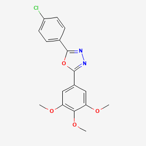 2-(4-Chlorophenyl)-5-(3,4,5-trimethoxyphenyl)-1,3,4-oxadiazole