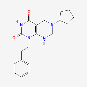 6-cyclopentyl-2-hydroxy-1-(2-phenylethyl)-5,6,7,8-tetrahydropyrimido[4,5-d]pyrimidin-4(1H)-one