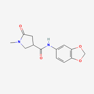 N-(1,3-benzodioxol-5-yl)-1-methyl-5-oxopyrrolidine-3-carboxamide