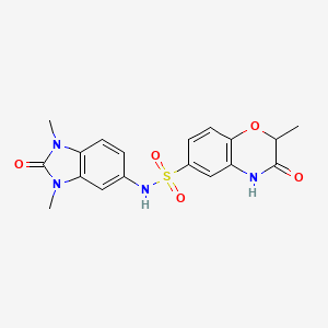 N-(1,3-dimethyl-2-oxo-2,3-dihydro-1H-benzimidazol-5-yl)-2-methyl-3-oxo-3,4-dihydro-2H-1,4-benzoxazine-6-sulfonamide