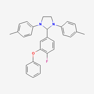 2-(4-Fluoro-3-phenoxyphenyl)-1,3-bis(4-methylphenyl)imidazolidine