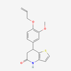 molecular formula C17H17NO3S B11477818 7-[3-methoxy-4-(prop-2-en-1-yloxy)phenyl]-6,7-dihydrothieno[3,2-b]pyridin-5(4H)-one 