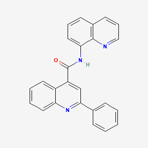 molecular formula C25H17N3O B11477847 2-phenyl-N-quinolin-8-ylquinoline-4-carboxamide 