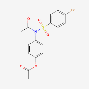 4-{Acetyl[(4-bromophenyl)sulfonyl]amino}phenyl acetate