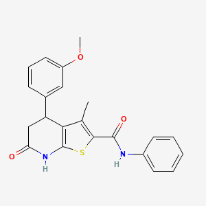 6-hydroxy-4-(3-methoxyphenyl)-3-methyl-N-phenyl-4,5-dihydrothieno[2,3-b]pyridine-2-carboxamide