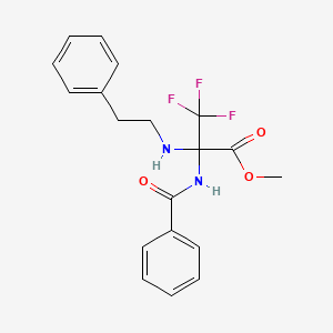 Propanoic acid, 2-(benzoylamino)-3,3,3-trifluoro-2-[(2-phenylethyl)amino]-, methyl ester