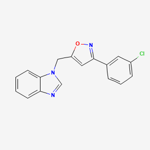 1-([3-(3-Chlorophenyl)-1,2-oxazol-5-yl]methyl)-1,3-benzodiazole