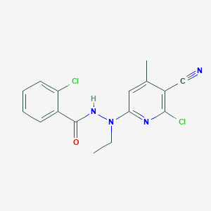 2-chloro-N'-(6-chloro-5-cyano-4-methylpyridin-2-yl)-N'-ethylbenzohydrazide