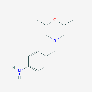 molecular formula C13H20N2O B11477956 4-[(2,6-Dimethylmorpholin-4-yl)methyl]aniline 