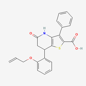 5-Oxo-3-phenyl-7-[2-(prop-2-en-1-yloxy)phenyl]-4,5,6,7-tetrahydrothieno[3,2-b]pyridine-2-carboxylic acid