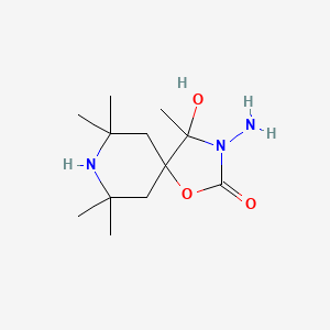 molecular formula C12H23N3O3 B11478006 3-Amino-4-hydroxy-4,7,7,9,9-pentamethyl-1-oxa-3,8-diazaspiro[4.5]decan-2-one 