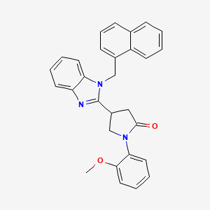 1-(2-methoxyphenyl)-4-[1-(naphthalen-1-ylmethyl)-1H-benzimidazol-2-yl]pyrrolidin-2-one