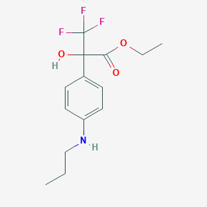 Ethyl 3,3,3-trifluoro-2-hydroxy-2-[4-(propylamino)phenyl]propanoate