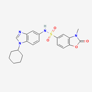 N-(1-cyclohexyl-1H-benzimidazol-5-yl)-3-methyl-2-oxo-2,3-dihydro-1,3-benzoxazole-5-sulfonamide