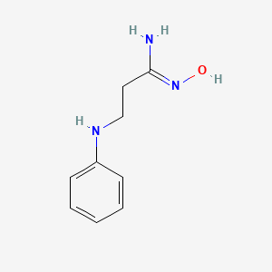 molecular formula C9H13N3O B11478094 N'-hydroxy-3-(phenylamino)propanimidamide 