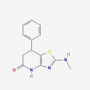 molecular formula C13H13N3OS B11478105 2-(methylamino)-7-phenyl-6,7-dihydro[1,3]thiazolo[4,5-b]pyridin-5(4H)-one 