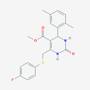 Methyl 4-(2,5-dimethylphenyl)-6-{[(4-fluorophenyl)sulfanyl]methyl}-2-oxo-1,2,3,4-tetrahydropyrimidine-5-carboxylate