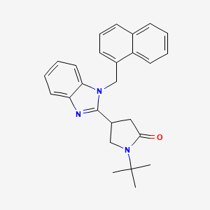 1-tert-butyl-4-[1-(naphthalen-1-ylmethyl)-1H-benzimidazol-2-yl]pyrrolidin-2-one