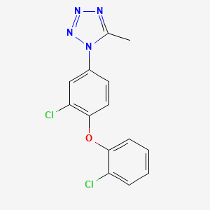 molecular formula C14H10Cl2N4O B11478143 1-[3-chloro-4-(2-chlorophenoxy)phenyl]-5-methyl-1H-tetrazole 