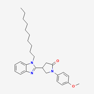 4-(1-decyl-1H-benzimidazol-2-yl)-1-(4-methoxyphenyl)pyrrolidin-2-one