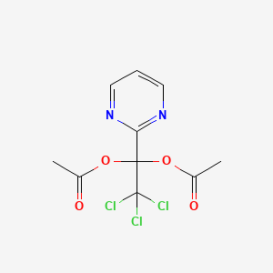 1-(Acetyloxy)-2,2,2-trichloro-1-(pyrimidin-2-YL)ethyl acetate