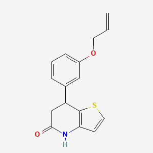 molecular formula C16H15NO2S B11478272 7-[3-(prop-2-en-1-yloxy)phenyl]-6,7-dihydrothieno[3,2-b]pyridin-5(4H)-one 