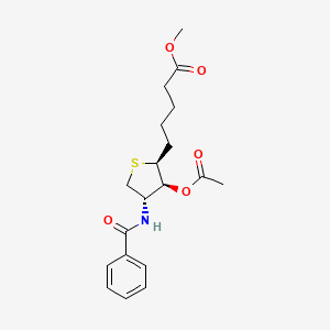 methyl 5-{(2S,3S,4S)-3-(acetyloxy)-4-[(phenylcarbonyl)amino]tetrahydrothiophen-2-yl}pentanoate