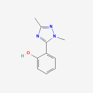 molecular formula C10H11N3O B11478303 2-(1,3-dimethyl-1H-1,2,4-triazol-5-yl)phenol 