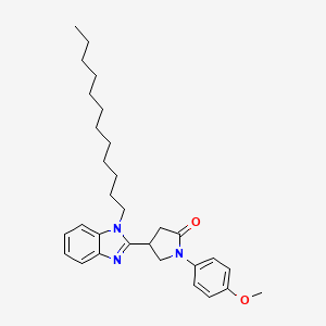 4-(1-dodecyl-1H-benzimidazol-2-yl)-1-(4-methoxyphenyl)pyrrolidin-2-one