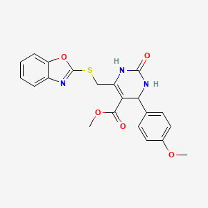 Methyl 6-[(1,3-benzoxazol-2-ylsulfanyl)methyl]-4-(4-methoxyphenyl)-2-oxo-1,2,3,4-tetrahydropyrimidine-5-carboxylate