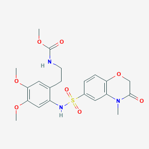 methyl [2-(4,5-dimethoxy-2-{[(4-methyl-3-oxo-3,4-dihydro-2H-1,4-benzoxazin-6-yl)sulfonyl]amino}phenyl)ethyl]carbamate