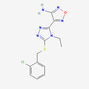 4-{5-[(2-chlorobenzyl)sulfanyl]-4-ethyl-4H-1,2,4-triazol-3-yl}-1,2,5-oxadiazol-3-amine