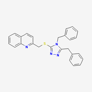 2-{[(4,5-dibenzyl-4H-1,2,4-triazol-3-yl)sulfanyl]methyl}quinoline