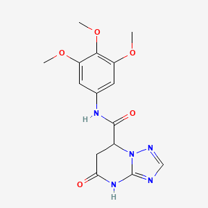 5-oxo-N-(3,4,5-trimethoxyphenyl)-4,5,6,7-tetrahydro[1,2,4]triazolo[1,5-a]pyrimidine-7-carboxamide