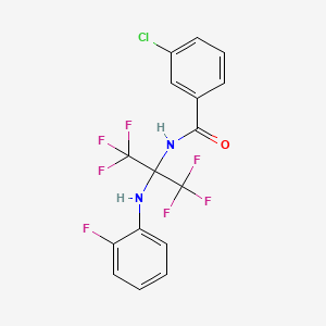 3-chloro-N-{1,1,1,3,3,3-hexafluoro-2-[(2-fluorophenyl)amino]propan-2-yl}benzamide