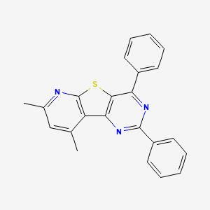 11,13-dimethyl-4,6-diphenyl-8-thia-3,5,10-triazatricyclo[7.4.0.02,7]trideca-1(9),2(7),3,5,10,12-hexaene