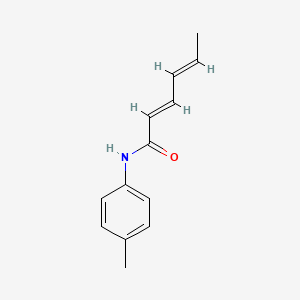 molecular formula C13H15NO B11478425 (2E,4E)-N-(4-methylphenyl)hexa-2,4-dienamide 