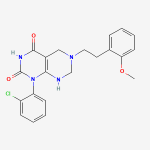 molecular formula C21H21ClN4O3 B11478500 1-(2-chlorophenyl)-6-[2-(2-methoxyphenyl)ethyl]-5,6,7,8-tetrahydropyrimido[4,5-d]pyrimidine-2,4(1H,3H)-dione 