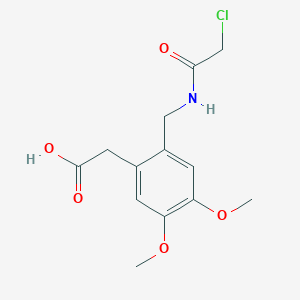 (2-{[(Chloroacetyl)amino]methyl}-4,5-dimethoxyphenyl)acetic acid