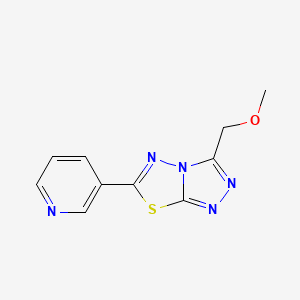 molecular formula C10H9N5OS B11478543 3-(Methoxymethyl)-6-(pyridin-3-yl)[1,2,4]triazolo[3,4-b][1,3,4]thiadiazole 