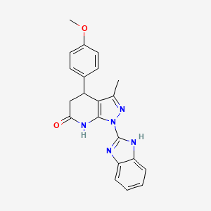 1-(1H-benzimidazol-2-yl)-4-(4-methoxyphenyl)-3-methyl-1,4,5,7-tetrahydro-6H-pyrazolo[3,4-b]pyridin-6-one