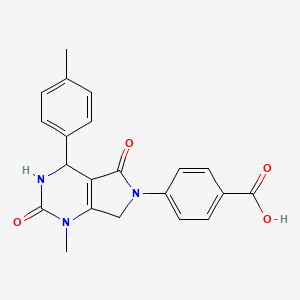 4-[1-methyl-4-(4-methylphenyl)-2,5-dioxo-1,2,3,4,5,7-hexahydro-6H-pyrrolo[3,4-d]pyrimidin-6-yl]benzoic acid