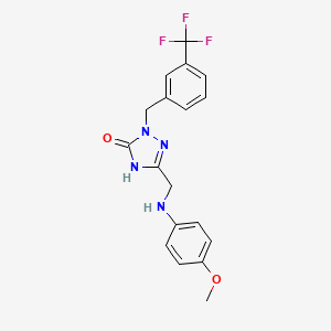 5-{[(4-methoxyphenyl)amino]methyl}-2-[3-(trifluoromethyl)benzyl]-1,2-dihydro-3H-1,2,4-triazol-3-one