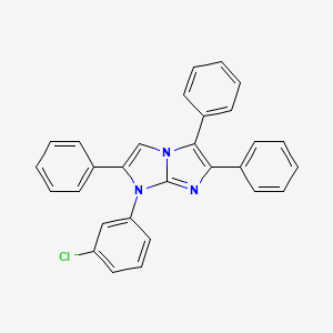 molecular formula C29H20ClN3 B11478561 1-(3-chlorophenyl)-2,5,6-triphenyl-1H-imidazo[1,2-a]imidazole 