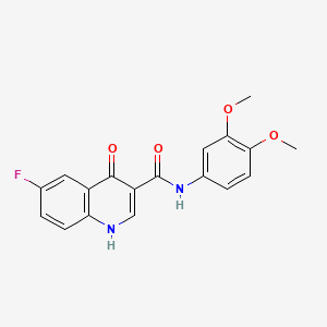 N-(3,4-dimethoxyphenyl)-6-fluoro-4-hydroxyquinoline-3-carboxamide