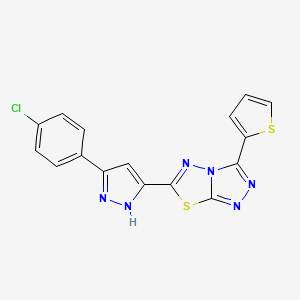 molecular formula C16H9ClN6S2 B11478599 C16H9ClN6S2 