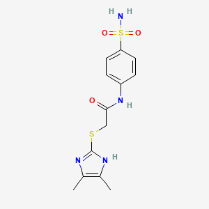 2-[(4,5-dimethyl-1H-imidazol-2-yl)sulfanyl]-N-(4-sulfamoylphenyl)acetamide