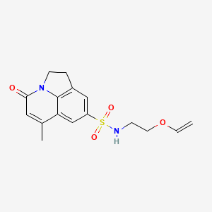 molecular formula C16H18N2O4S B11478607 6-methyl-4-oxo-N-[2-(vinyloxy)ethyl]-1,2-dihydro-4H-pyrrolo[3,2,1-ij]quinoline-8-sulfonamide 